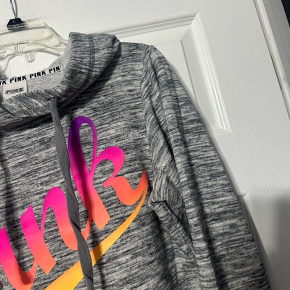 PINK Victoria's Secret Hoodie Sweatshirt with Colorful Graphic Logo - Picture 6 of 15
